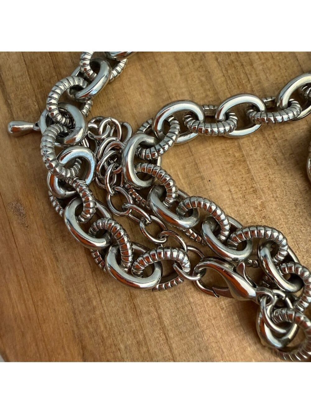 Citrine Heart Pendant Silver and Gold Necklace - Picture 7 of 13